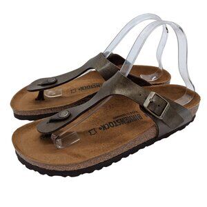 Birkenstock Gizeh Sandals Womens Size 39 Brown Thong Cork Comfort Shoes Germany